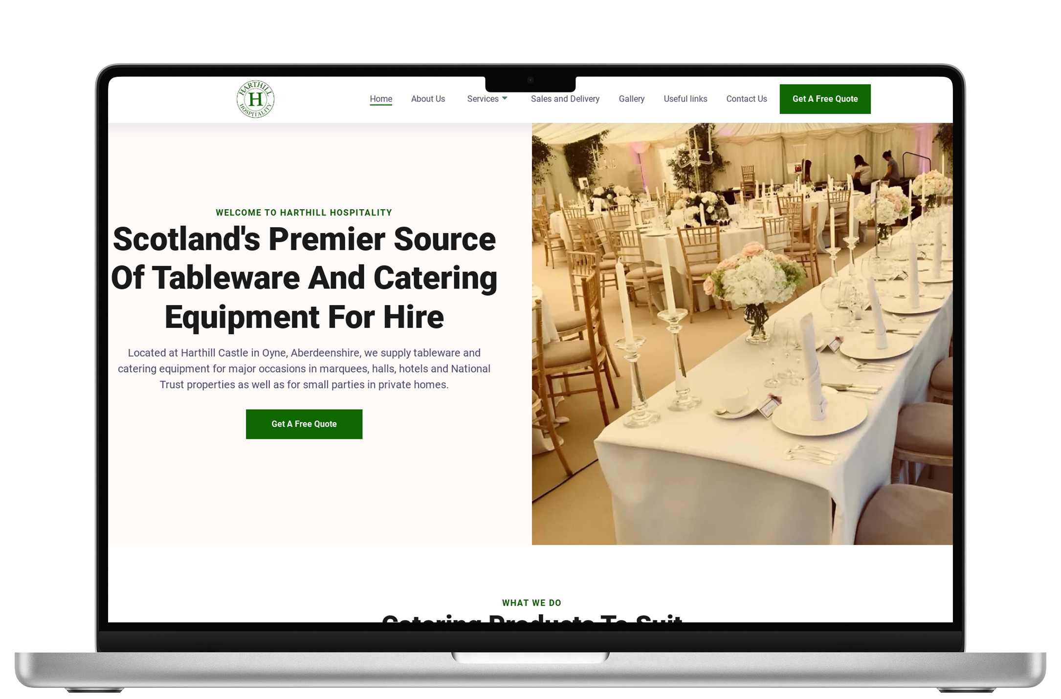 Screenshot of a website