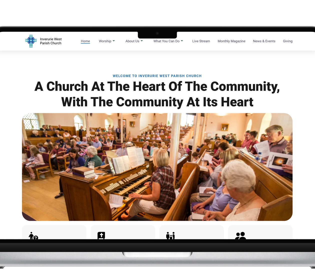 A picture of a website